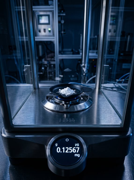 Ultra-precision analytical microbalance scale at Norven Medical