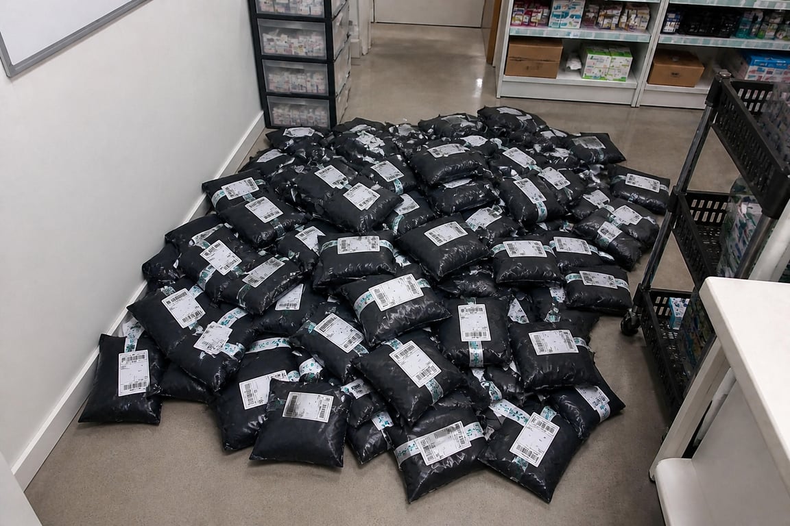 Pedidos separados e embalados