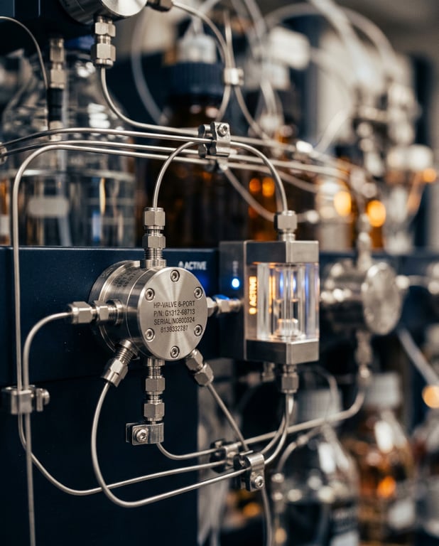High-performance liquid chromatography HPLC precision machinery