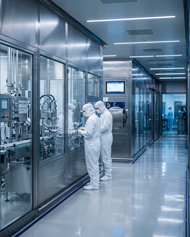 GMP certified cleanroom interior at Norven Medical