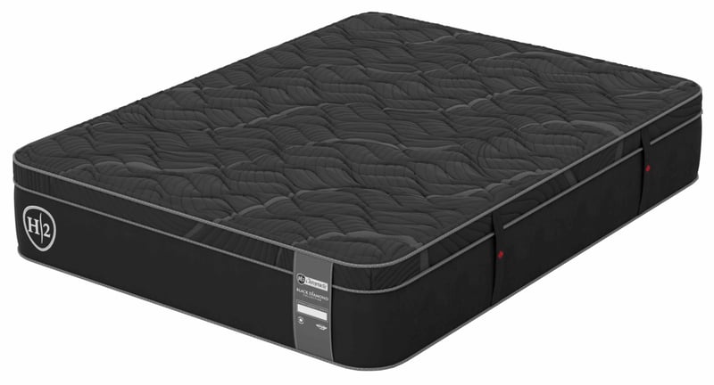 SPRINGWALL® H2 Black Chiropractic® 15" Medium Firm Euro Top Mattress