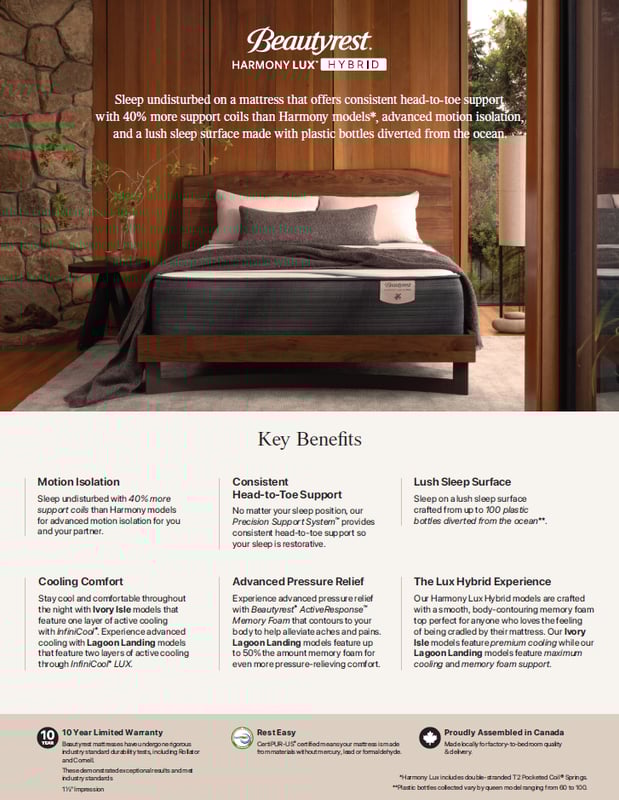 BEAUTYREST Harmony Lux Hybrid Mattress - Spec2