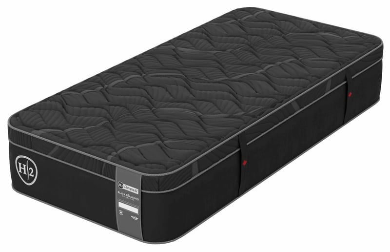 SPRINGWALL® H2 Black Chiropractic® 15"  Firm Euro Top Mattress - Twin XL