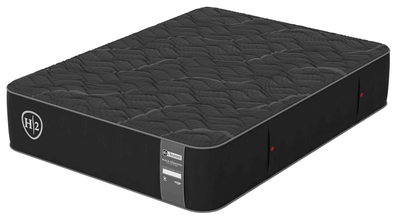 OPEN BAG - SPRINGWALL® H2 Black Chiropractic® 14" Firm Tight-Top Mattress - Queen