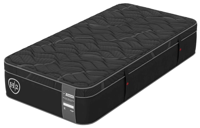 SPRINGWALL® H2 Black Chiropractic® 15" Firm Euro Top Mattress - Single/Twin