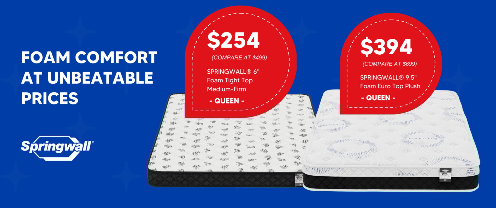 Springwall Foam Mattress Sale Banner - Canada - 2025