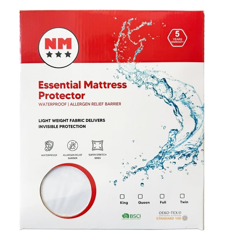 NM® Essentials Waterproof Mattress Protector - Single/Twin