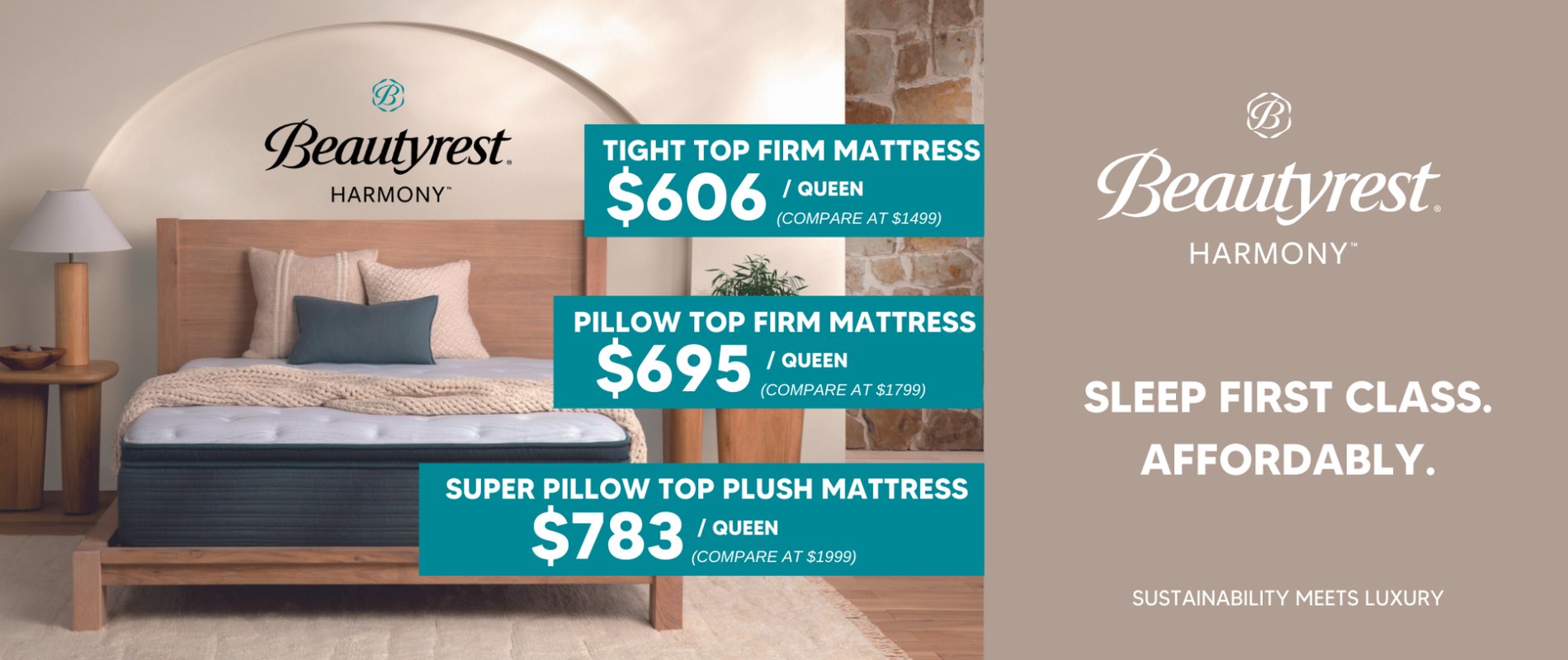 Beautyrest Harmony Entry Level Mattress Sale Banner