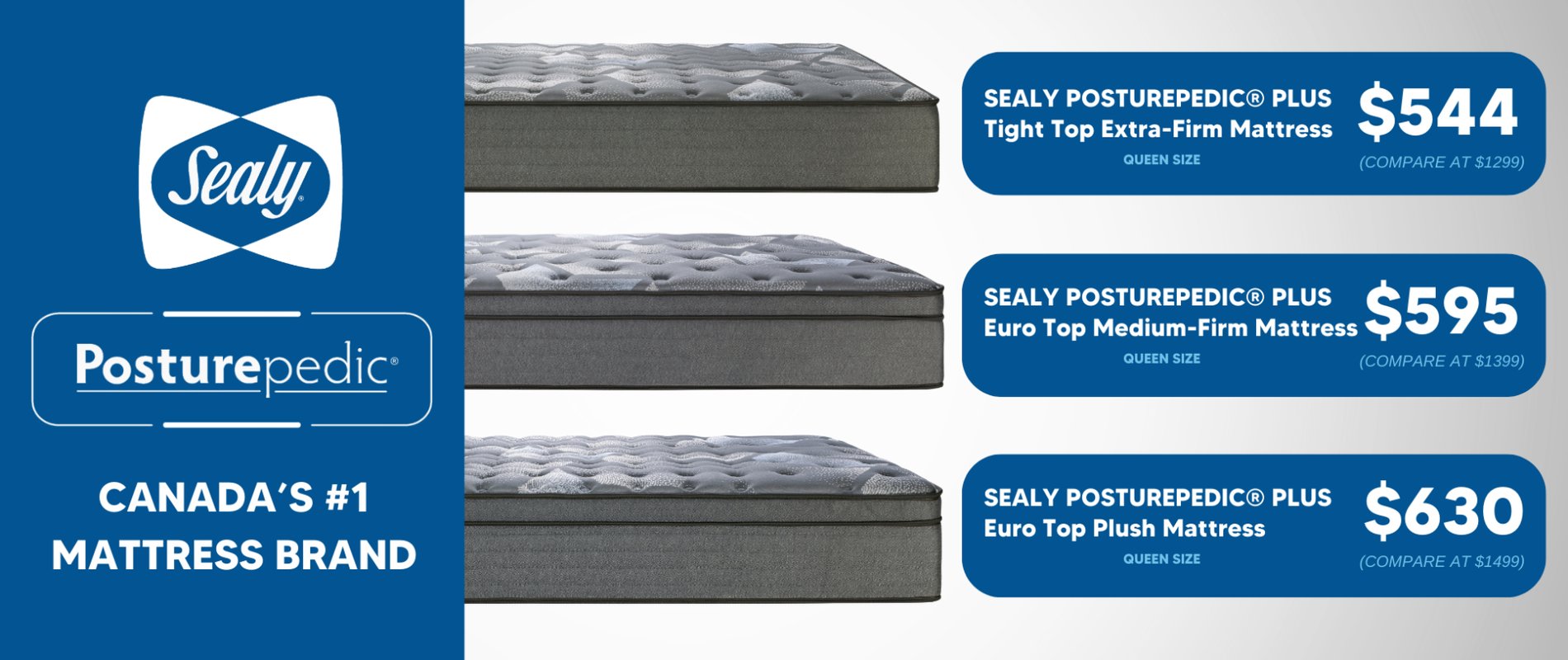 Sealy Posturepedic 800 Series Mattress Sale Banner