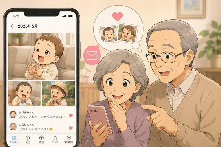 祖父母への共有