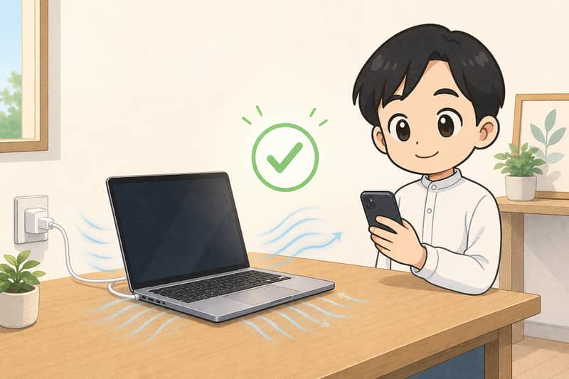 MacBookを風通しのよい場所で常時起動する
