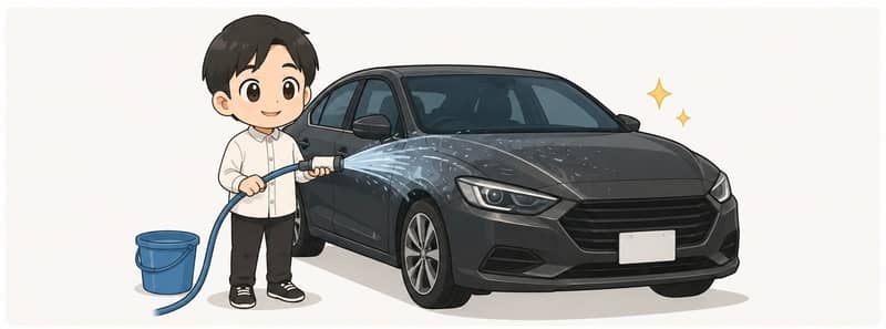 ガラスコーティング施工後の水洗いメンテナンス