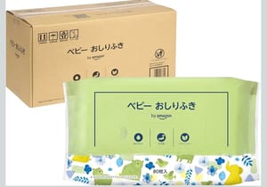 by Amazon ベビー おしりふき 純水 99% 日本製 パラベンフリー 無香料 80シート (x 20個) [ケース品](MamaBear)
