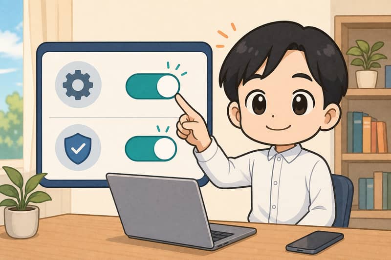 ChatGPTの2つのスリープ防止設定をオンにする