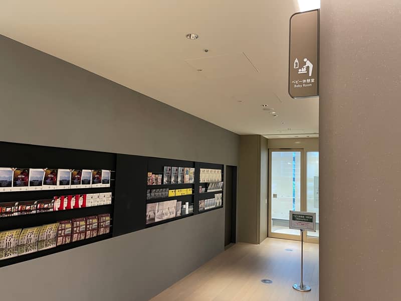 ベビー休憩室の曲がり角