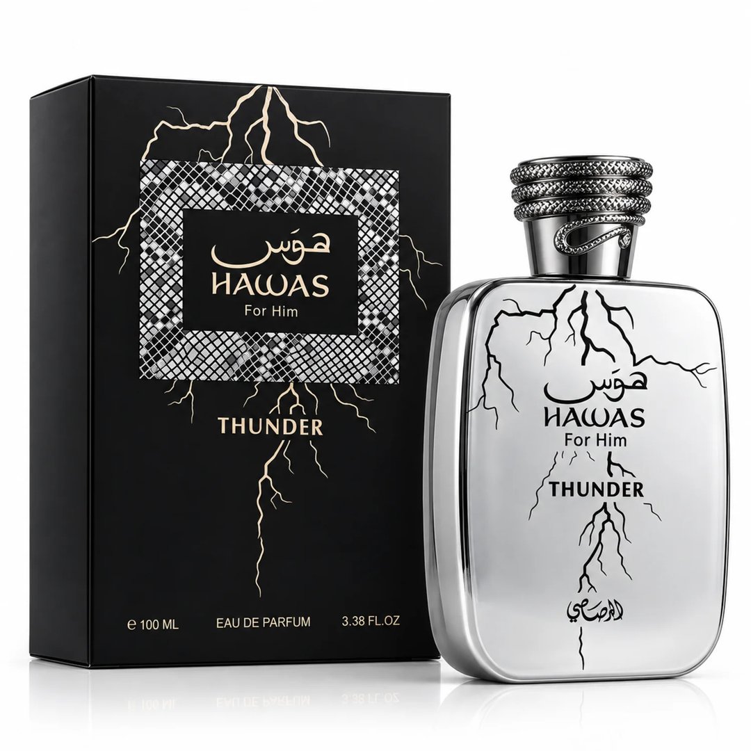 Rasasi Hawas Thunder EDP 100ml – Fruity Woody for Men