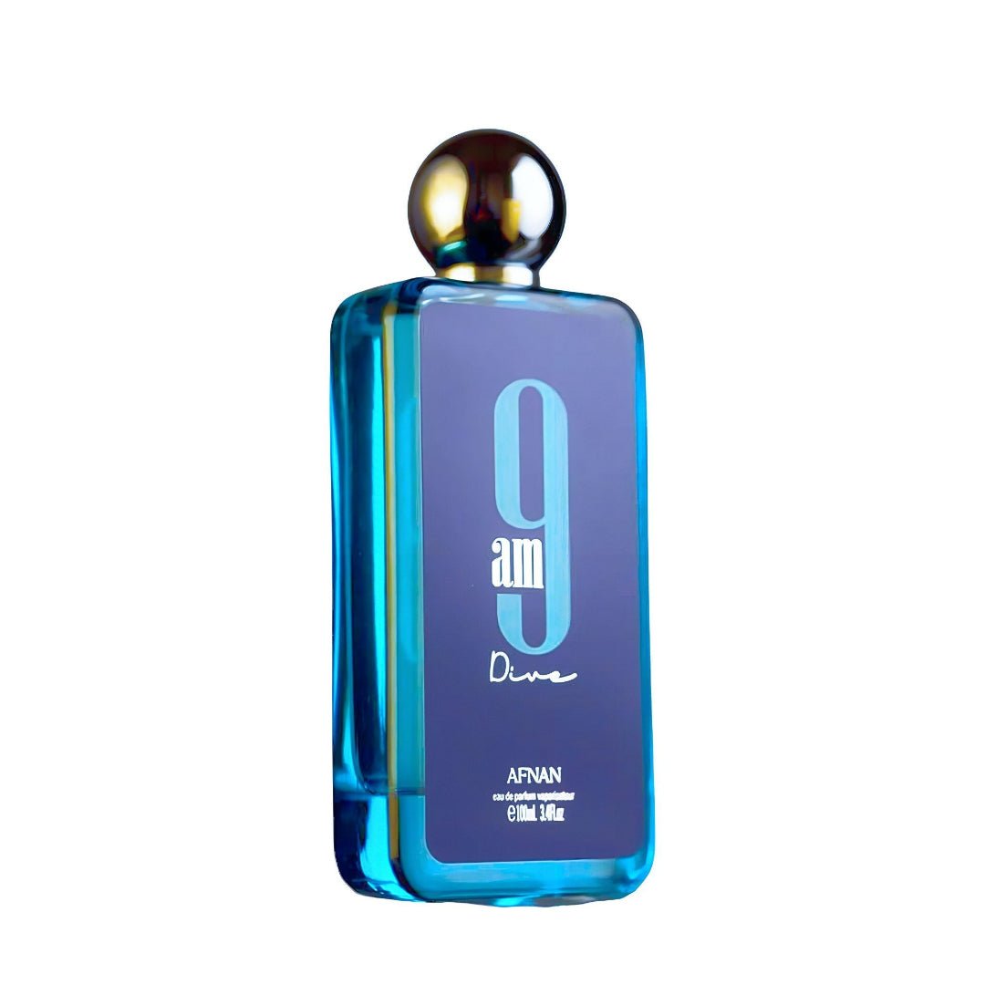 9AM Dive Afnan perfume lelaki tahan lama aroma aquatic citrus sesuai daily wear Malaysia