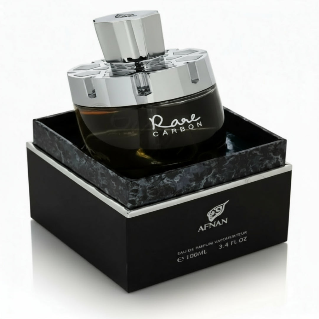 Haruman premium Rare Carbon Afnan &ndash; bau amber, oud &amp; warm spice tahan seharian Malaysia