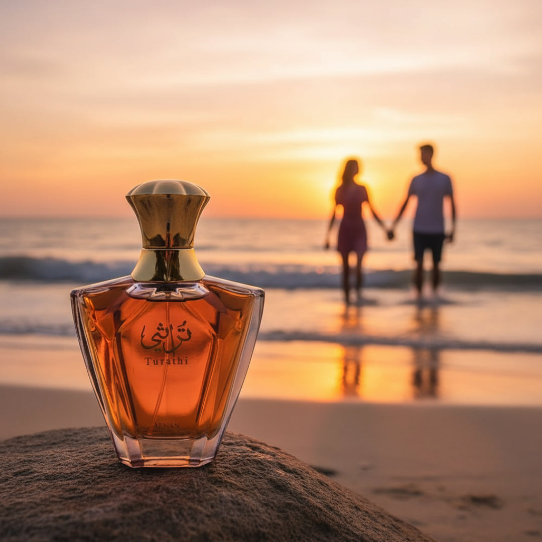 Turathi Brown Afnan couple langkawi beach sunset malaysia men wanita berhijab romantik