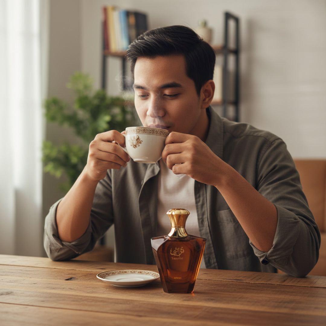 Turathi Brown Afnan malaysia lifestyle lelaki kafe urban stylish perfume