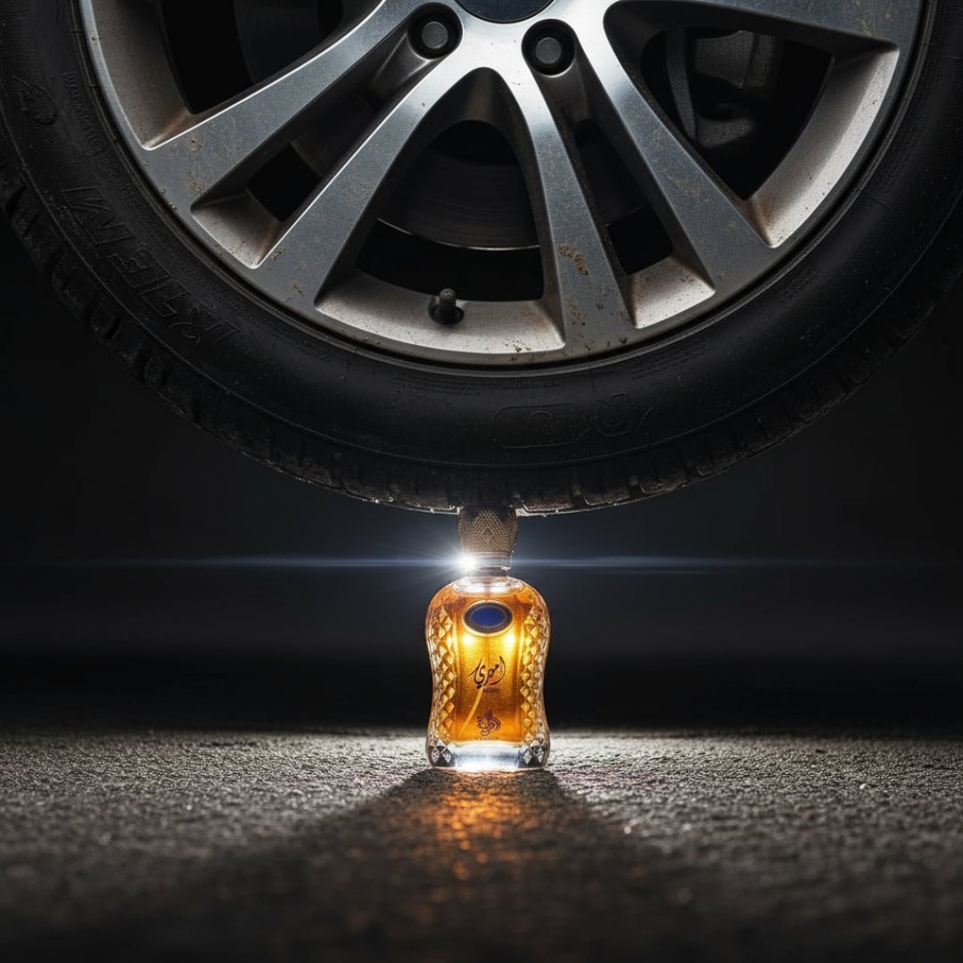 Ameeri perfume bottle and packaging on a white background