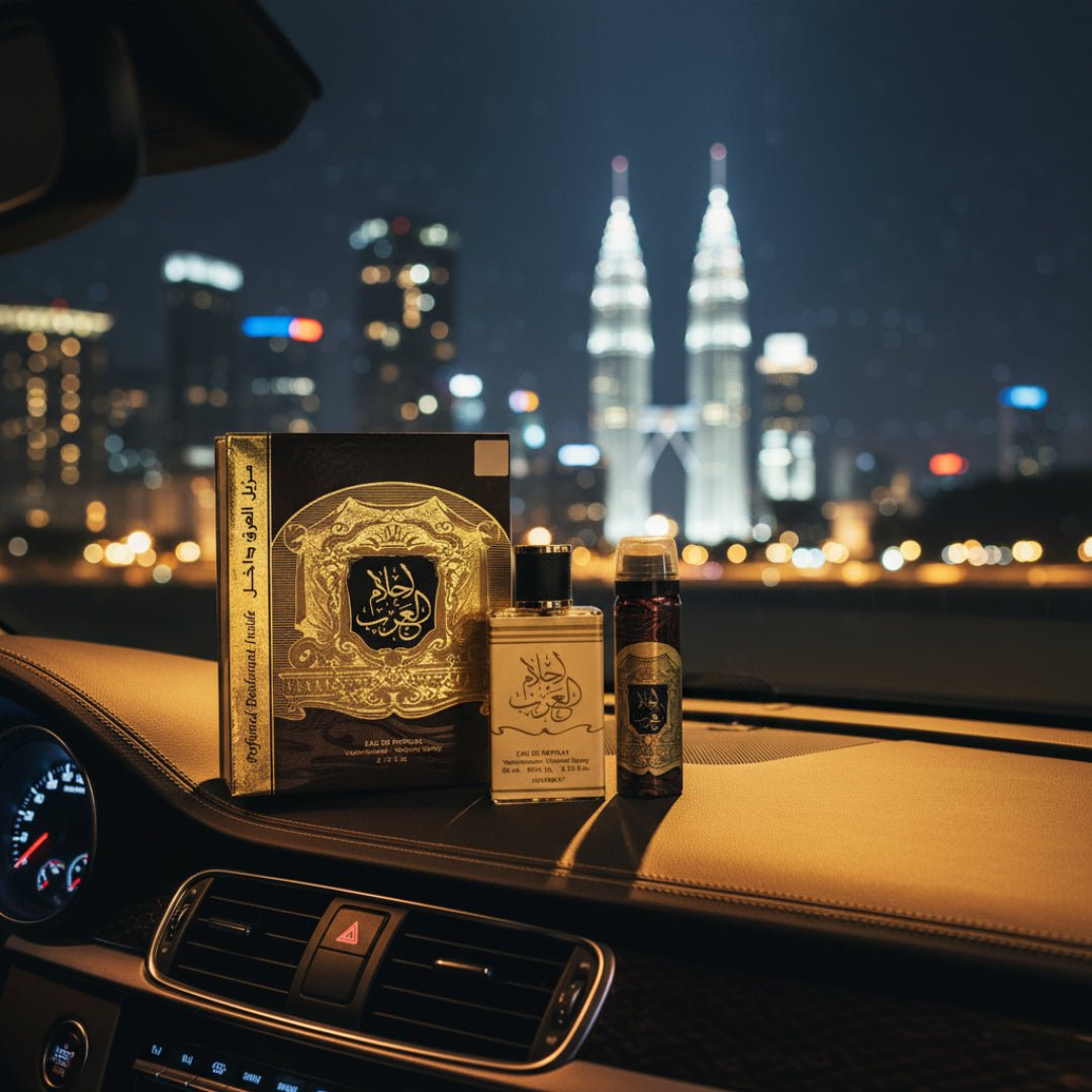 ahlam al arab perfume dalam kereta malam klcc citylight malaysia