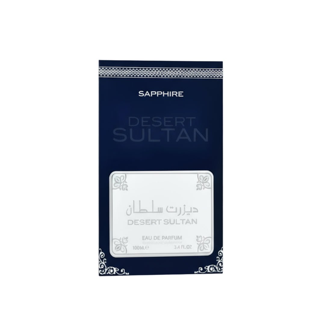 Desert Sultan Sapphire Zaafaran perfume unisex tahan lama aroma warm amber sesuai malam Malaysia
