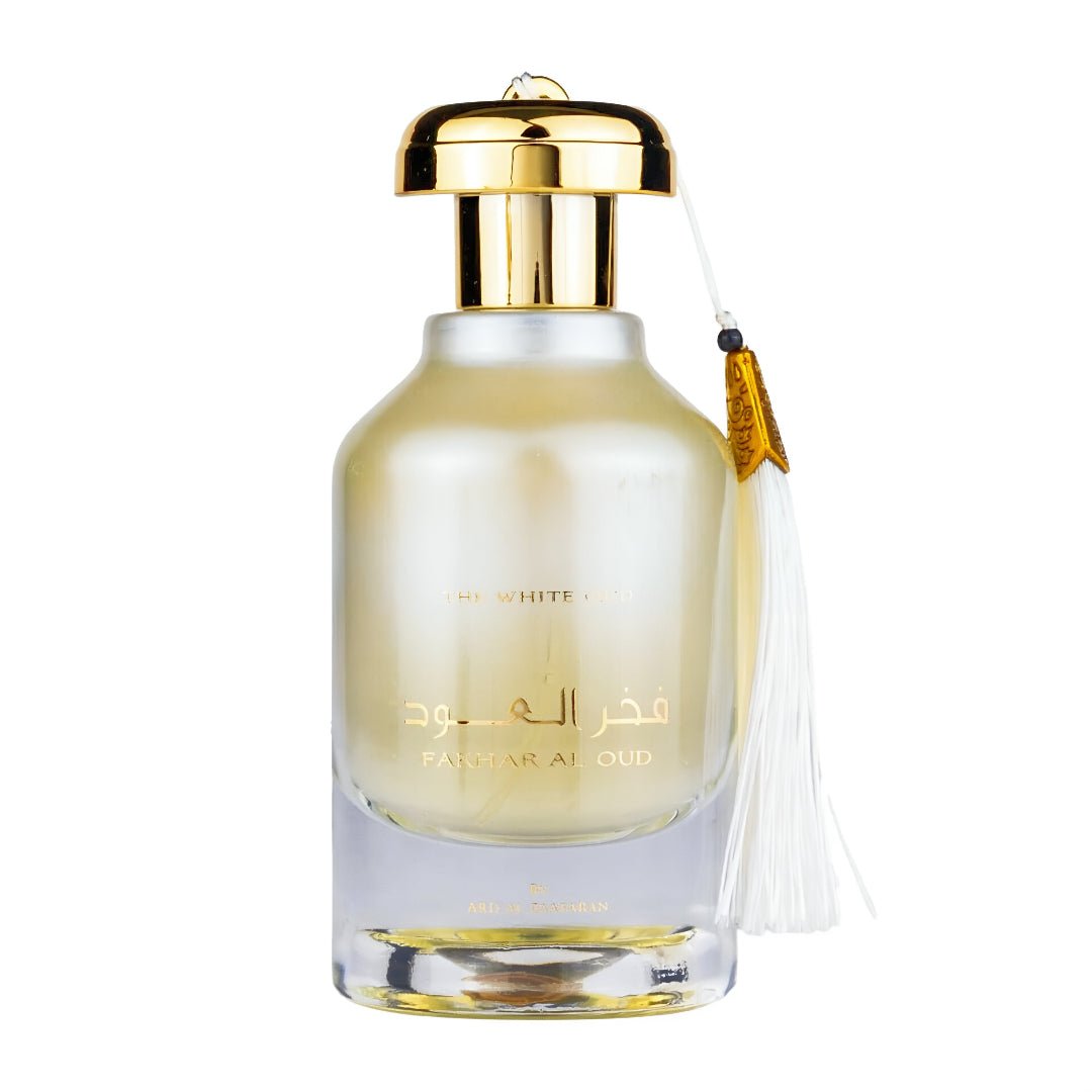 Botol Fakhar Al Oud White Oud Ard Al Zaafaran wangian unisex bau sweet woody pilihan Malaysia