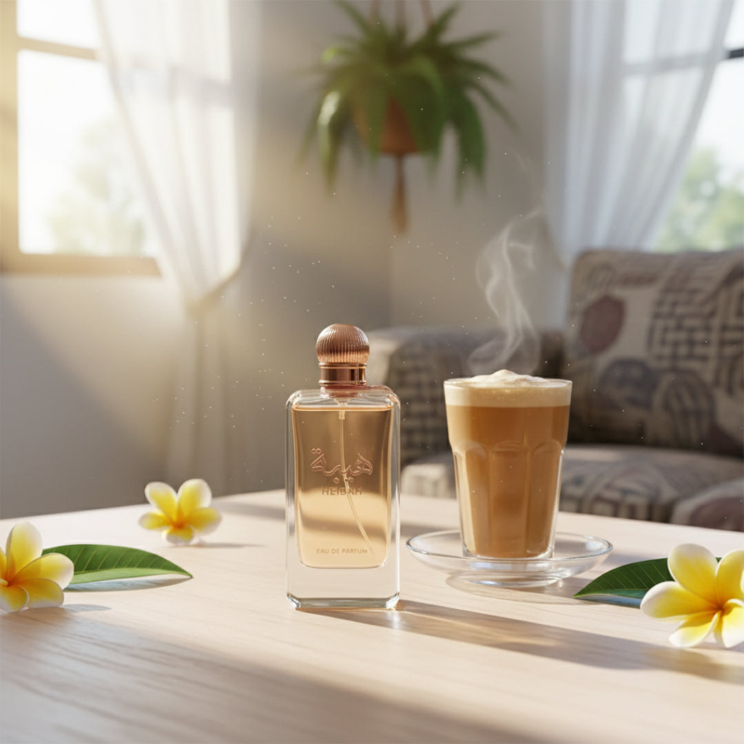 Heibah atas meja kopi pagi, vibe tenang segar Malaysia