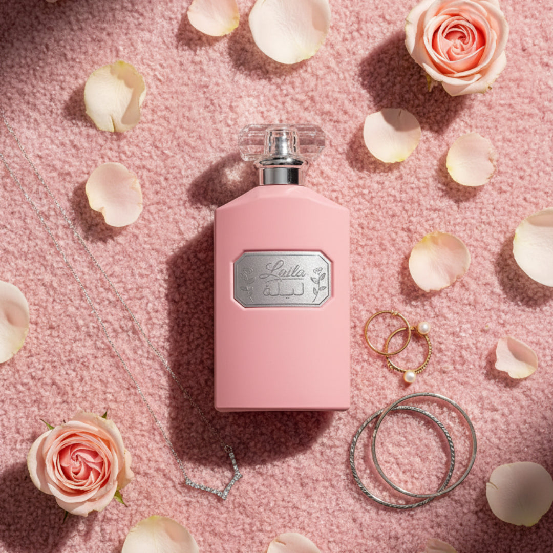 laila flatlay wanita karpet pink malaysia