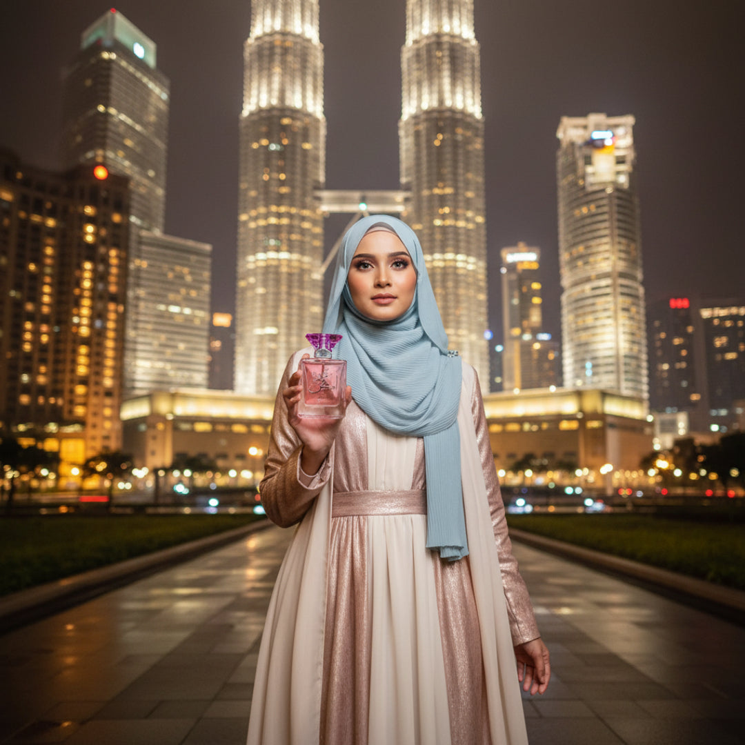 oud abyad wanita hijabi jalan klcc malaysia