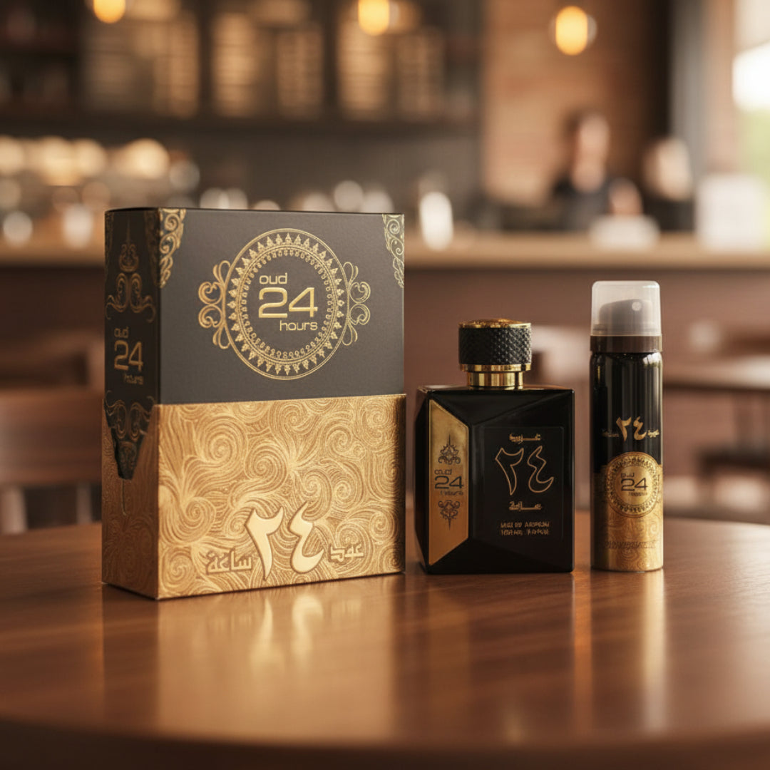 Oud 24 Hours di kafe dengan warna hangat coklat &ndash; vibe elegant Malaysia