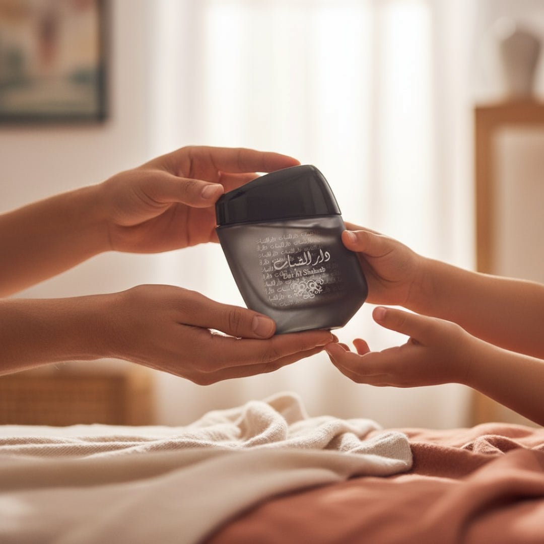 Container with 'Dar Al Shabaab' branding on a dark background