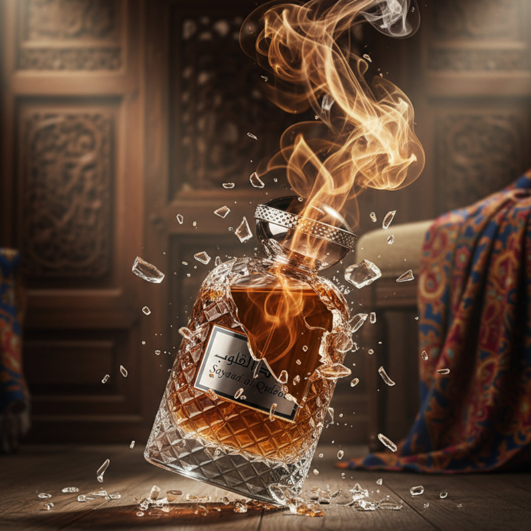 ard al zaafaran Sayaad Al Quloob 100ml EDP &ndash; Men’s Fresh Woody Floral Perfume feature on homepage bottle - view 2 - Premium fragrance collection Malaysia