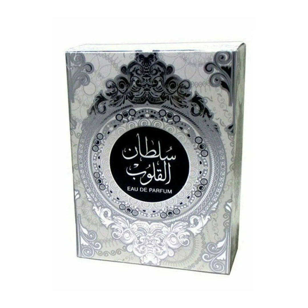 Eau de Parfum packaging with intricate design on a white background