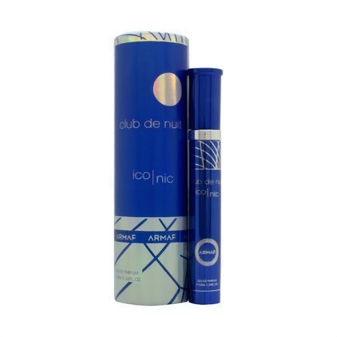 Two Armaf 'club de nuit' cologne bottles on a white background