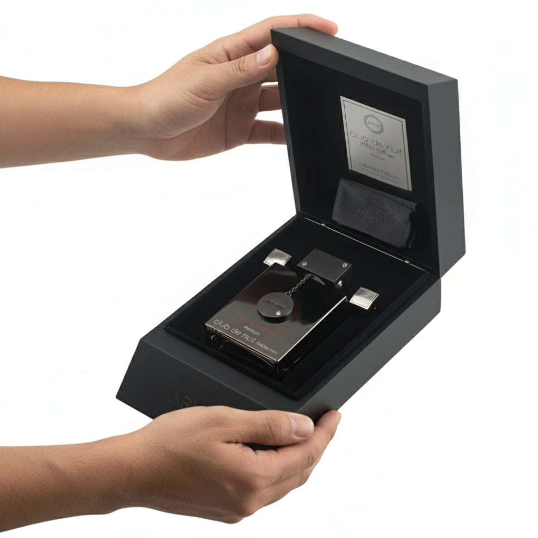 Box dan botol CDNI Limited Edition Armaf fragrance warm woody spicy vibe premium Malaysia