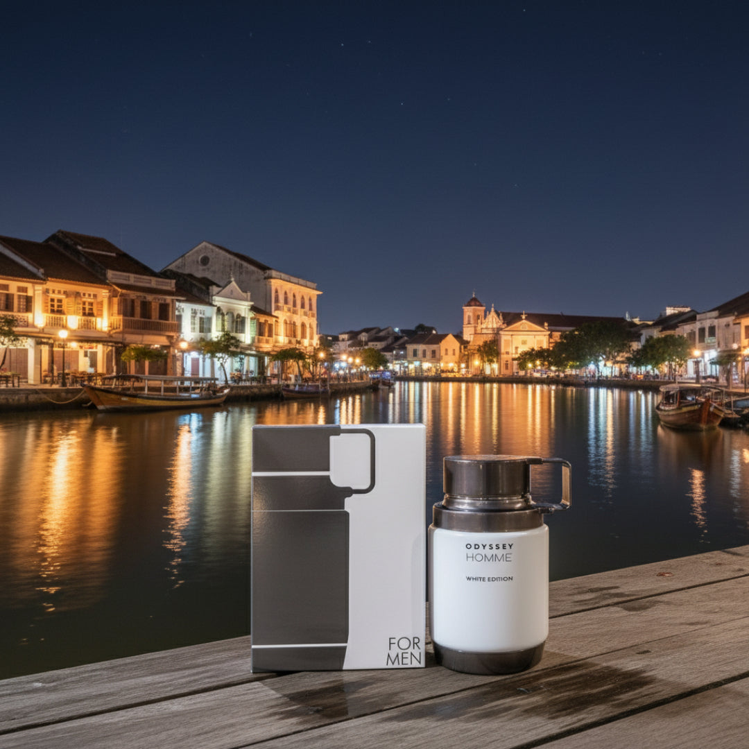 odyssey homme white di Sungai Melaka malam