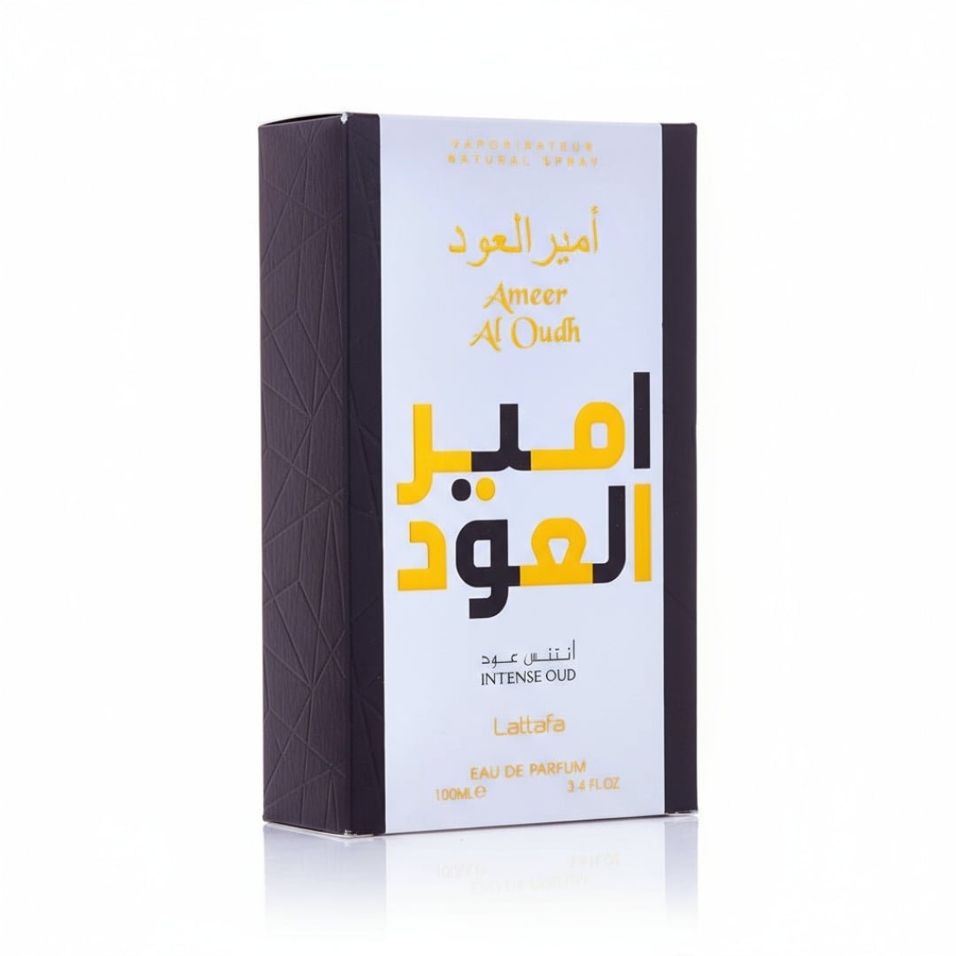 Ameer Al Oudh Intense Lattafa perfume unisex tahan lama aroma smoky woody sesuai malam Malaysia