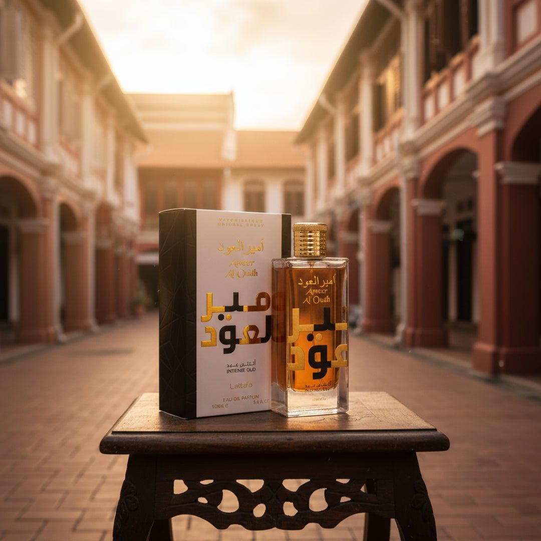 Ameer Al Oudh Intense Oud di kawasan heritage Melaka &ndash; minyak wangi oud klasik Malaysia