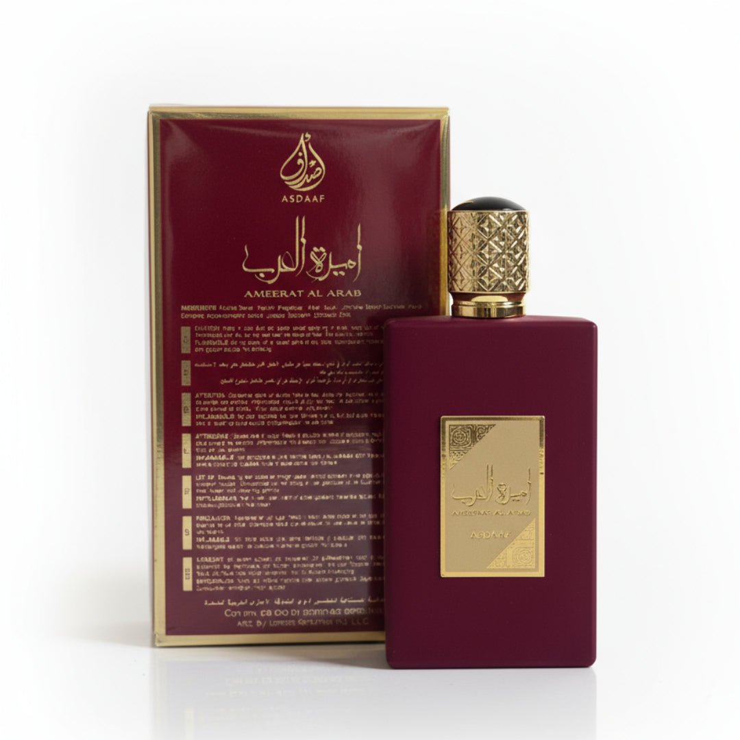 Box dan botol Ameerat Al Arab Lattafa fragrance wanita sweet floral vibe elegan Malaysia