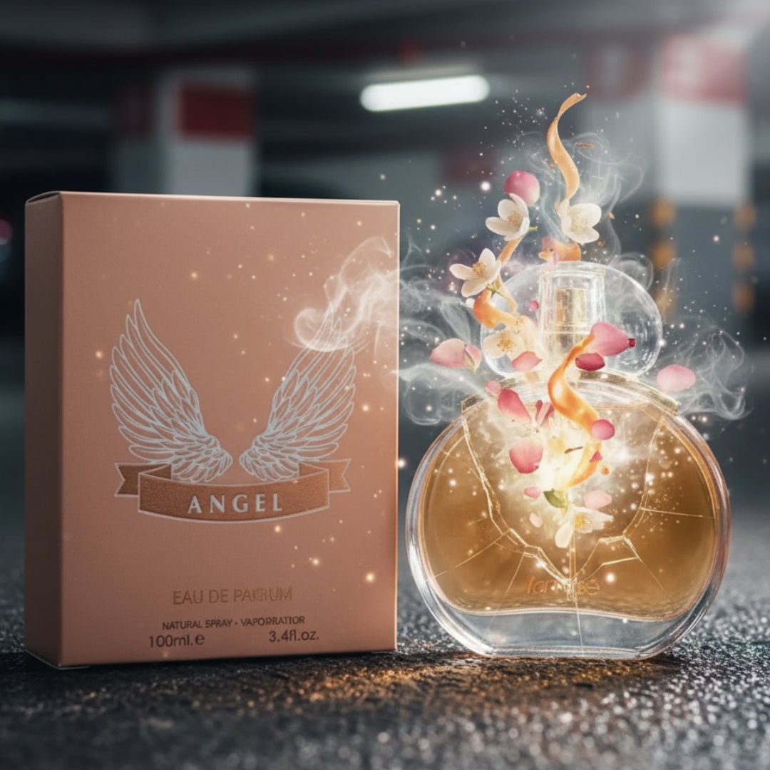Lancèe Angel perfume bottle and packaging on a white background