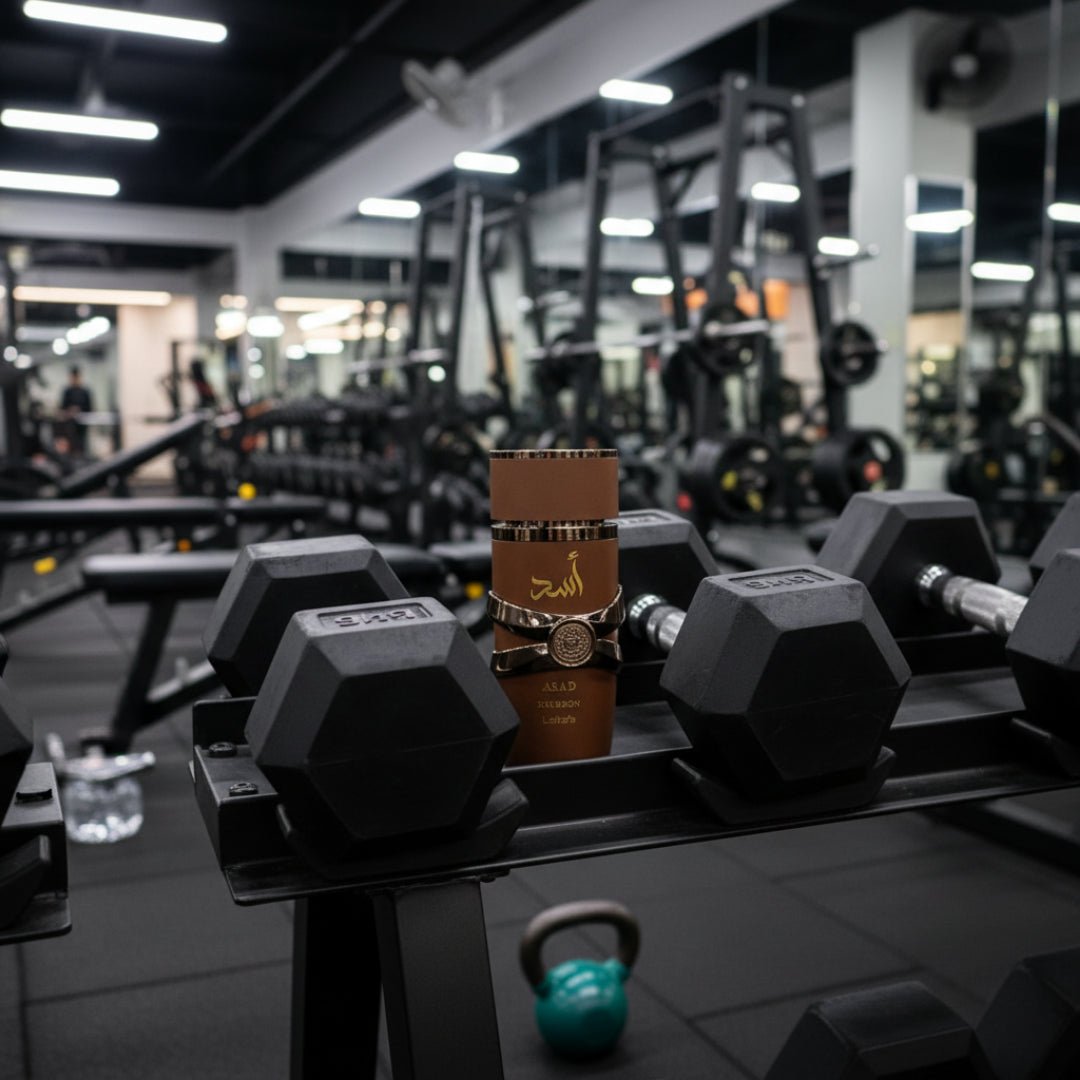Asad Bourbon di gym Malaysia rak dumbbell