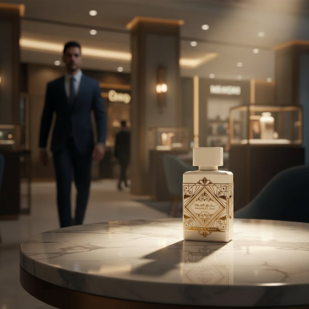 perfume Badee Al Oud Honor Glory di The Exchange TRX dengan suasana mewah