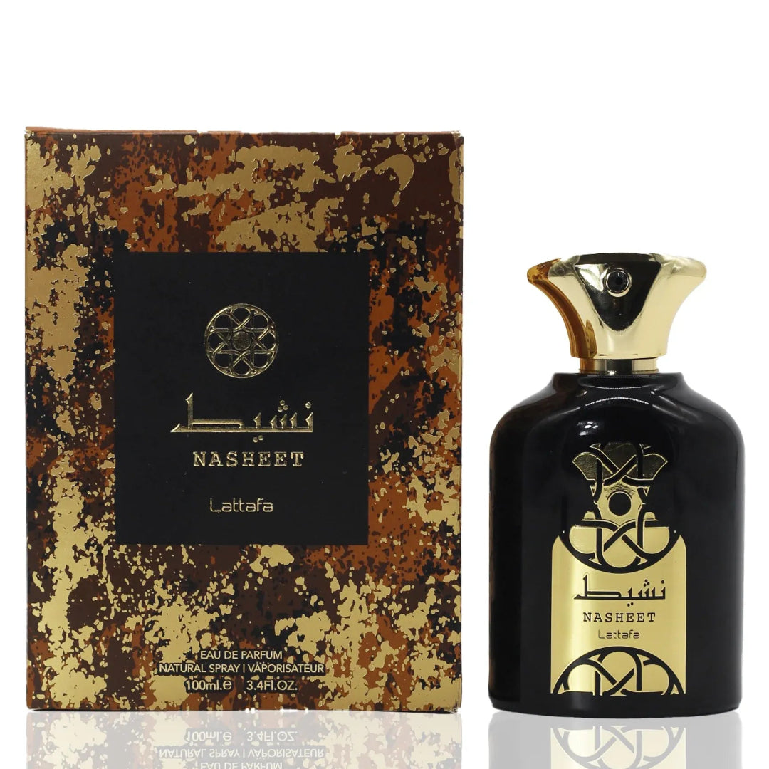 Nasheet Latifa perfume bottle and packaging on a white background