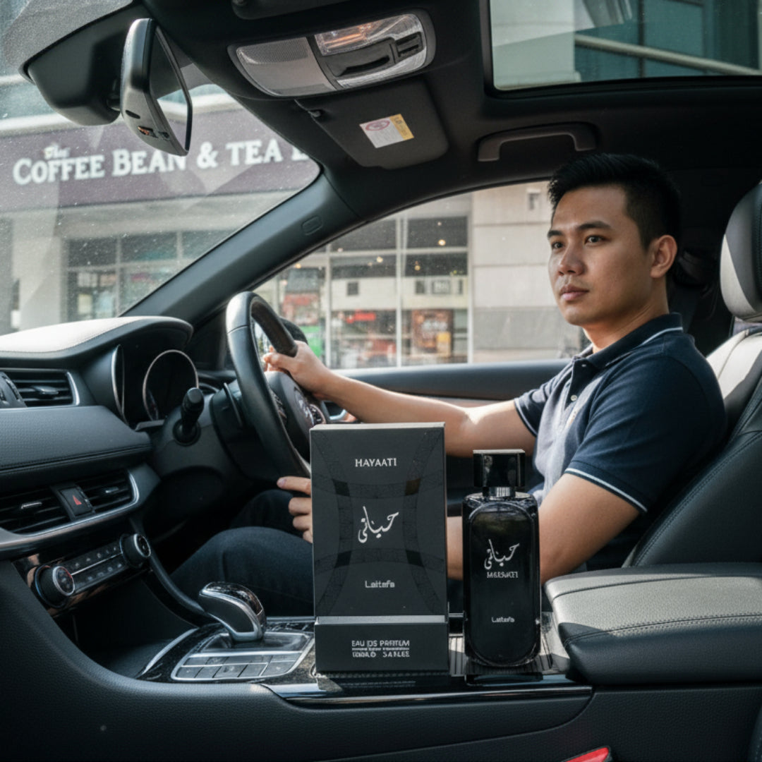 Hayaati Lattafa di Coffee Bean parking Malaysia