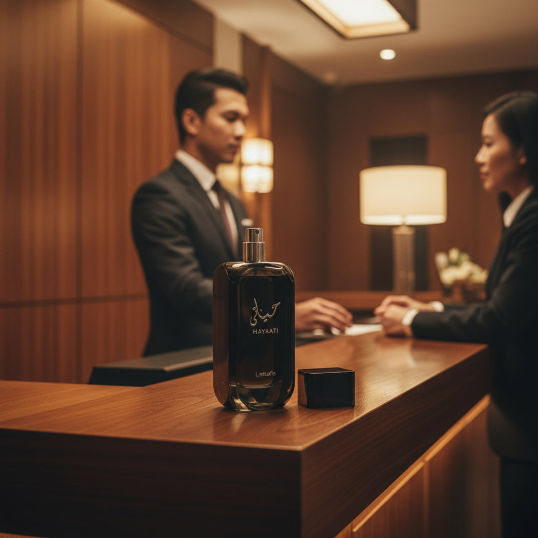 Hayaati Lattafa di DoubleTree KL ruang resepsi