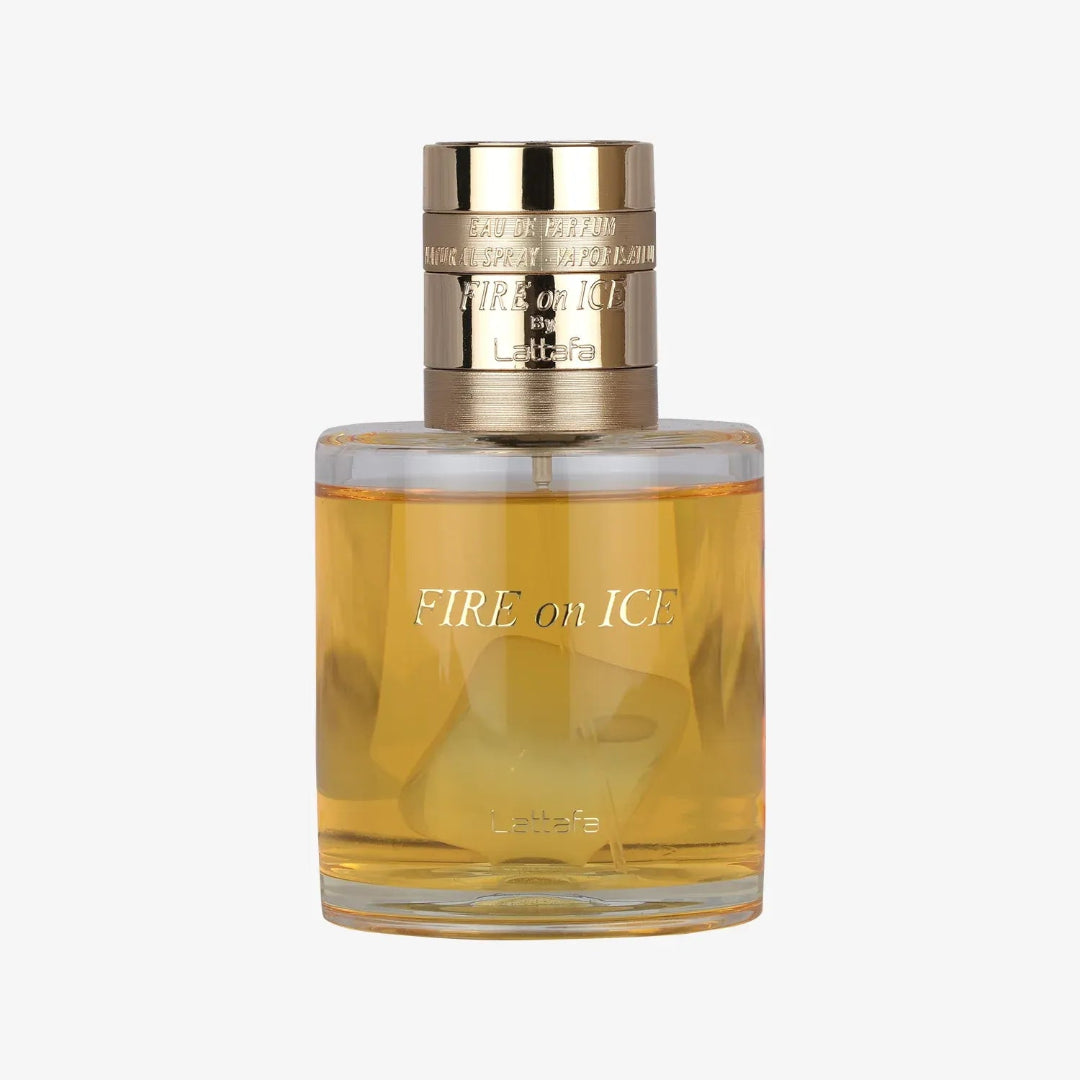 Kotak Fire On Ice Lattafa original EDP vibe energetic modern sesuai hadiah pasangan