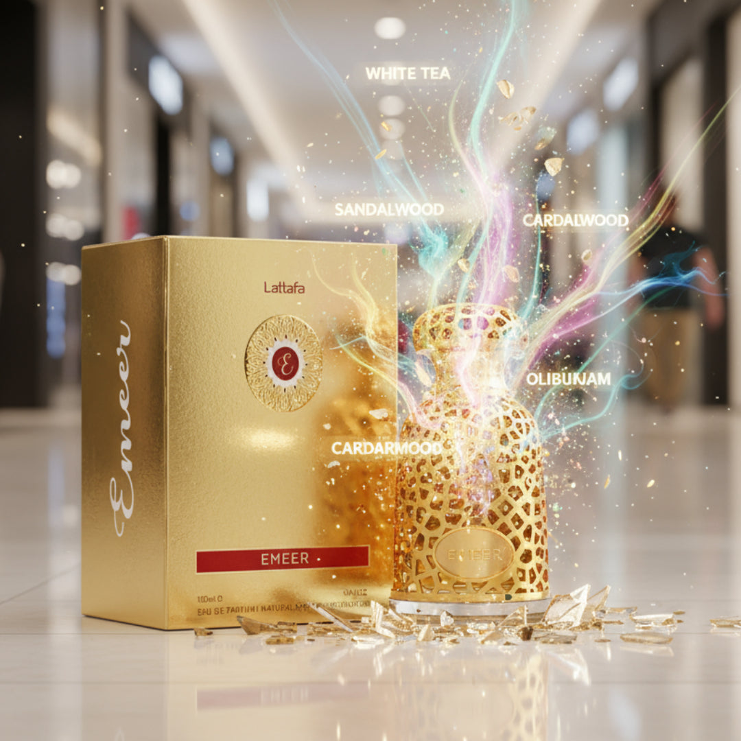 Lattafa Emeer perfume Malaysia &ndash; bau woody, amber &amp; warm memikat