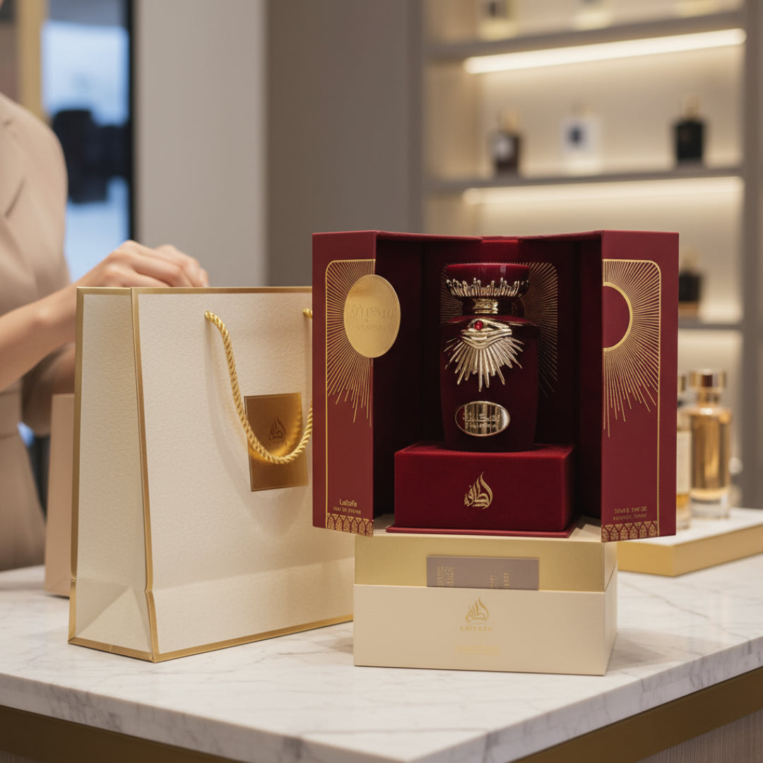 Sakeena by Lattafa dalam beg beli-belah &ndash; minyak wangi popular Malaysia